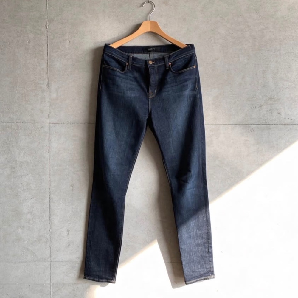J Brand Maria High-Rise Skinny in Heart Brea Dark Wash  Jeans
